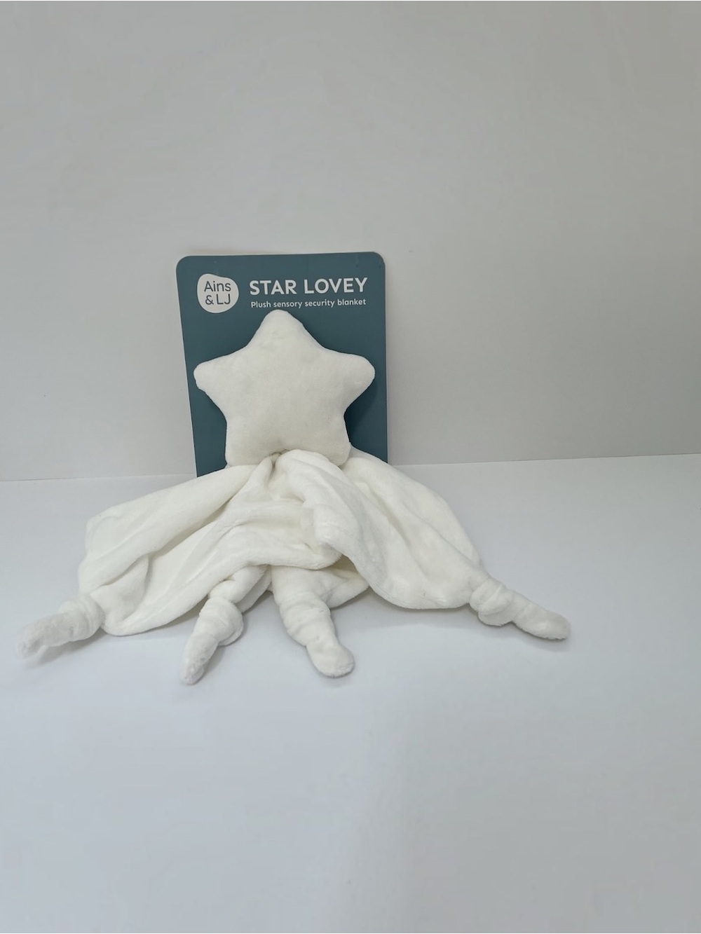Aims & LJ STAR LOVEY Plush White Blanket Toy Brand New